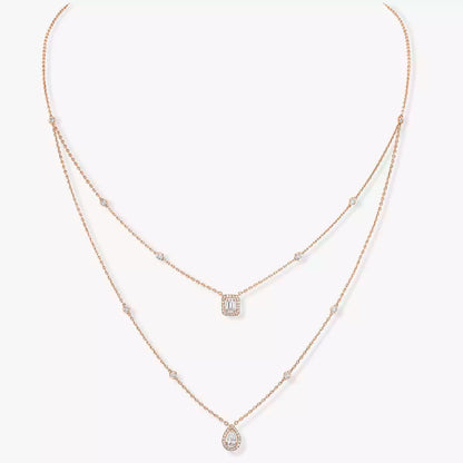 [Blue Tears Jewelry]Diamond Necklace My Twin 2 Rows