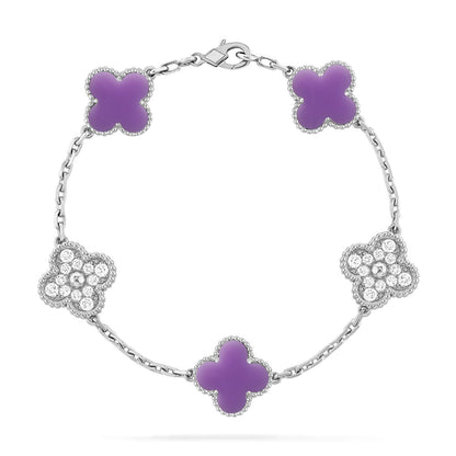 [BLUE TEARS]CLOVER 5 MOTIF LIGHT PURPLE BRACELET COLLECTION
