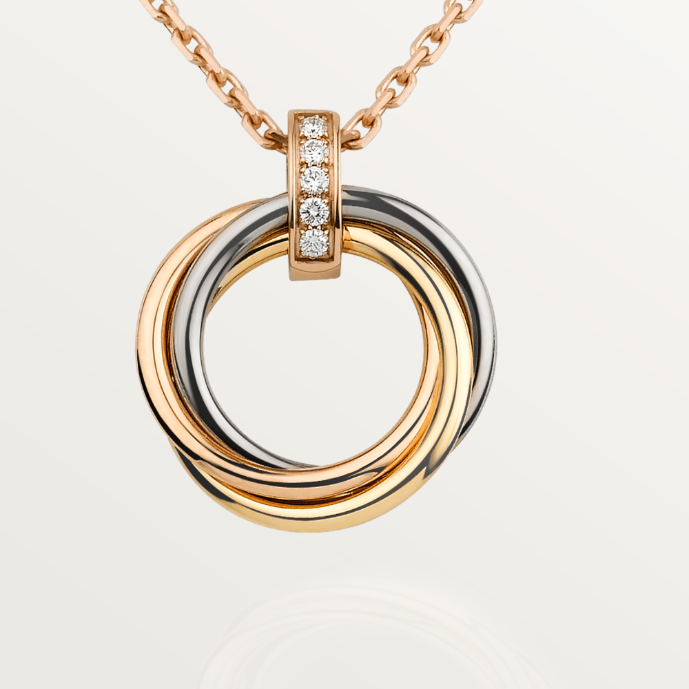 [BLAUE TRÄNEN]TRINITY HALSKETTE GOLD DIAMANTEN