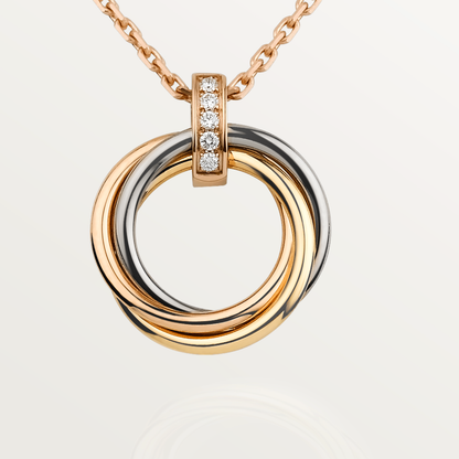 [BLAUE TRÄNEN]TRINITY HALSKETTE GOLD DIAMANTEN
