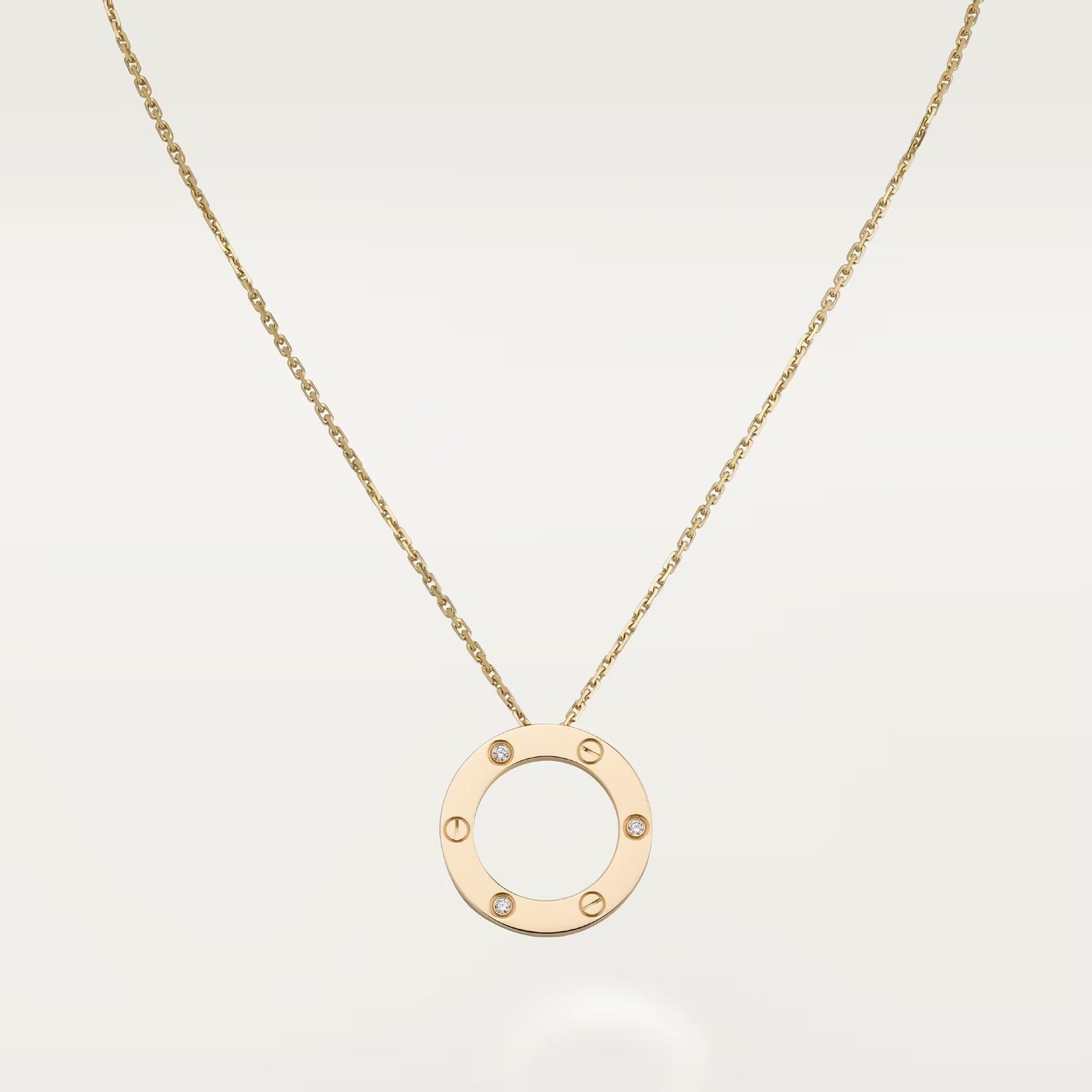 [Blue Tears Jewelry]LOVE NECKLACE 16MM 3 DIAMONDS