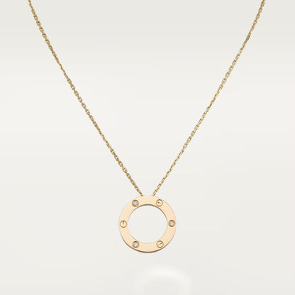[Blue Tears Jewelry]LOVE NECKLACE 16MM 3 DIAMONDS