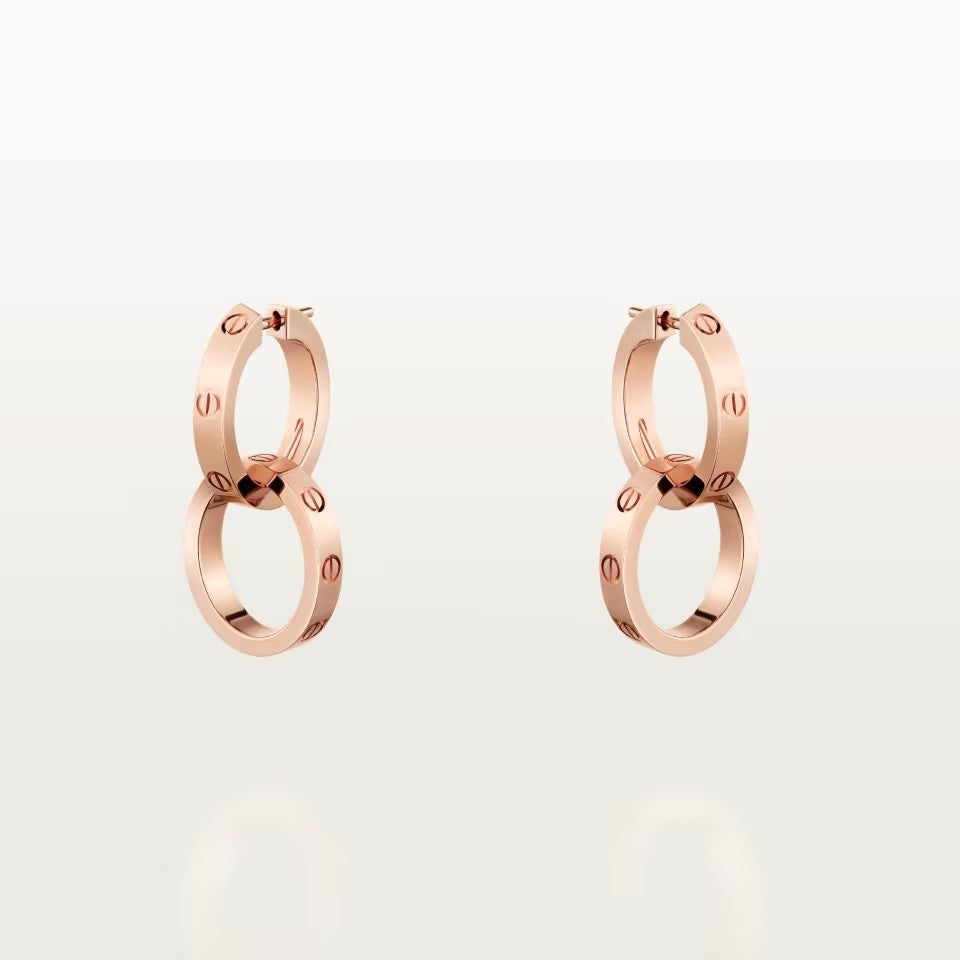 [Blue Tears Jewelry]LOVE 3.3MM DANGLE EARRINGS