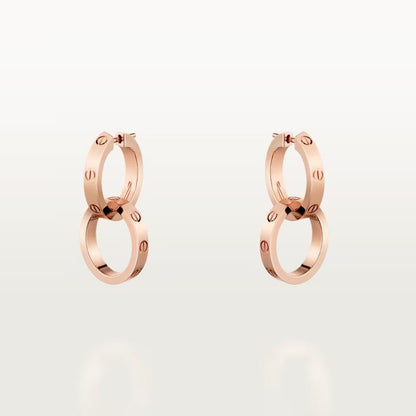 [Blue Tears Jewelry]LOVE 3.3MM DANGLE EARRINGS