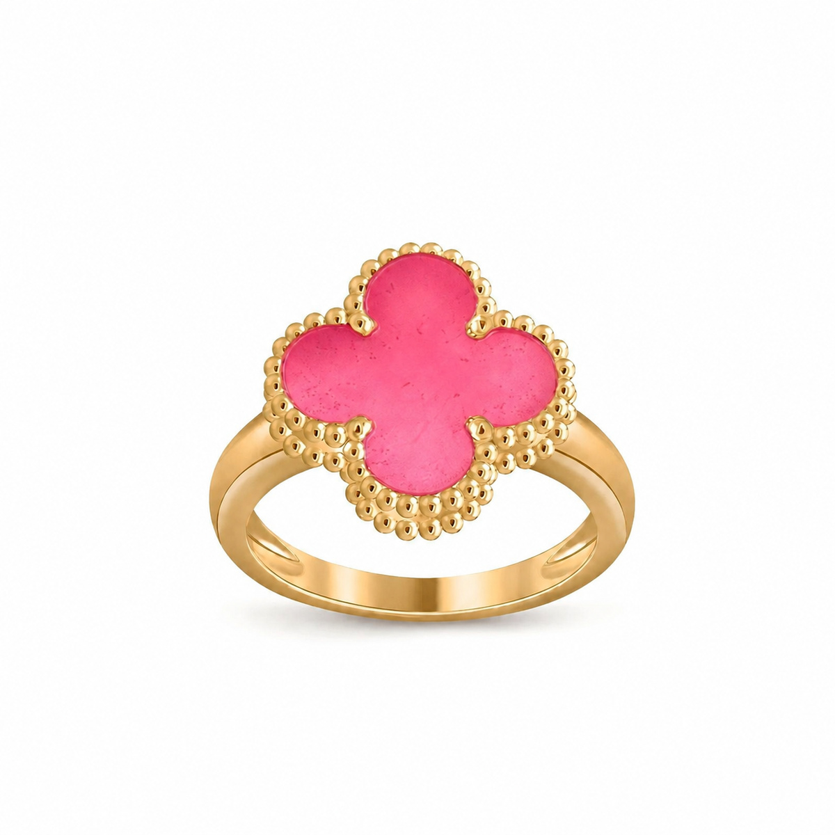 [Blue Tears Jewelry]NEW CLOVER PINK ENAMEL RINGS