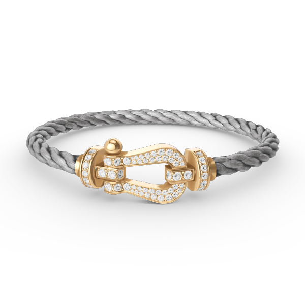 [BLAUE TRÄNEN]FORCE GROSSES HUFEISENARMBAND MIT DIAMANTEN IN GOLD