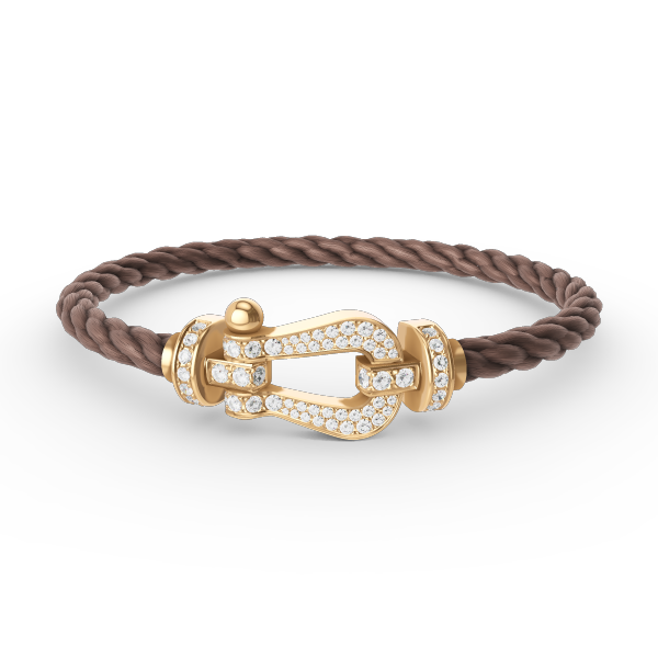 [BLAUE TRÄNEN]FORCE GROSSES HUFEISENARMBAND MIT DIAMANTEN IN GOLD