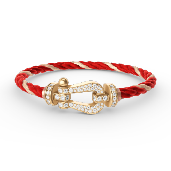 [BLAUE TRÄNEN]FORCE GROSSES HUFEISENARMBAND MIT DIAMANTEN IN GOLD