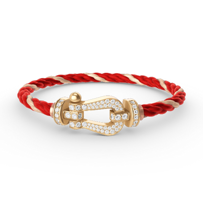 [BLAUE TRÄNEN]FORCE GROSSES HUFEISENARMBAND MIT DIAMANTEN IN GOLD