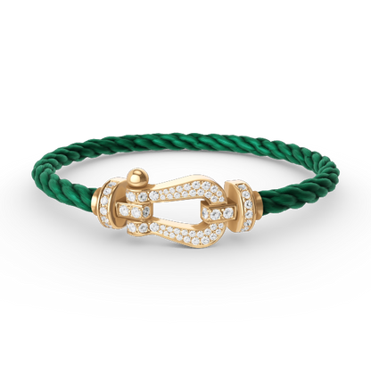 [BLAUE TRÄNEN]FORCE GROSSES HUFEISENARMBAND MIT DIAMANTEN IN GOLD