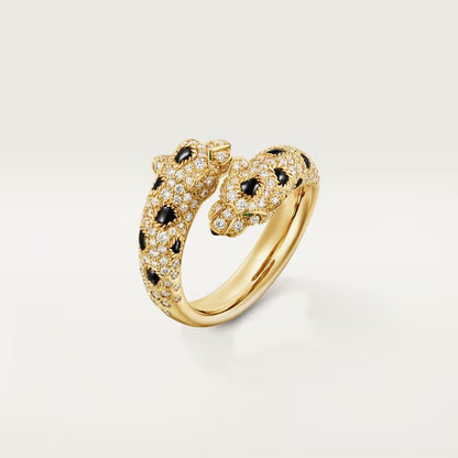 [Blue Tears Jewelry]PANTHERE DOUBLE HEADED FULL DIAMOND  RING