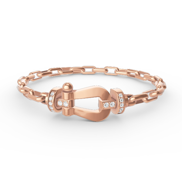 [BLAUE TRÄNEN]FORCE GROSSES METALLARMBAND MIT HUFEISENVERSCHLUSS