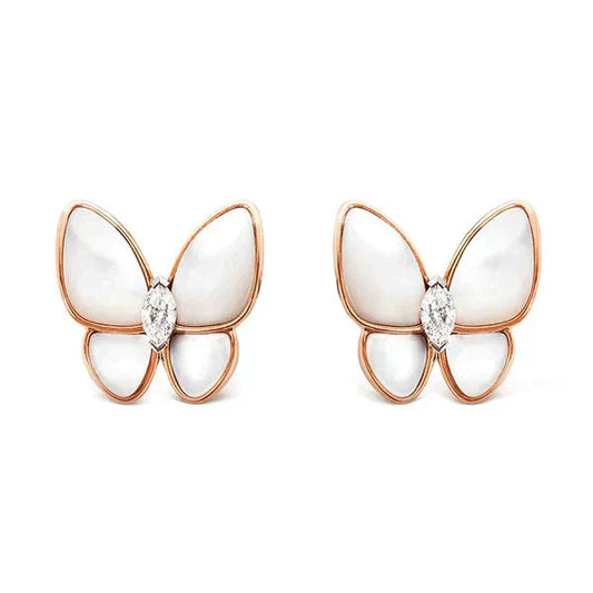 [BLUE TEARS]BUTTERFLY MOP DIAMOND EARRINGS