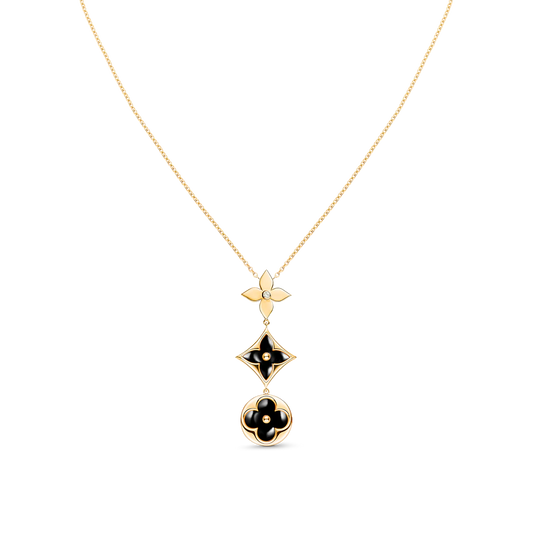 [BLAUE TRÄNEN] HALSKETTE AUS ROTGOLD MIT STERN UND SONNE