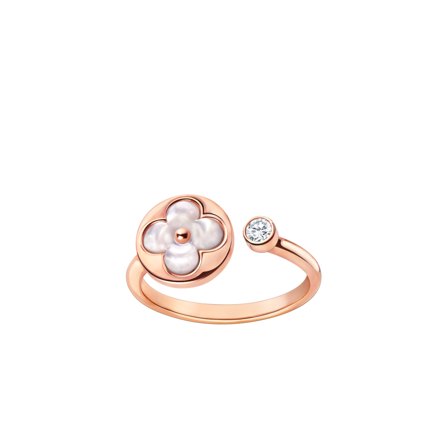 [BLAUE TRÄNEN] RING „SUN 1 DIAMOND PINK MOP“