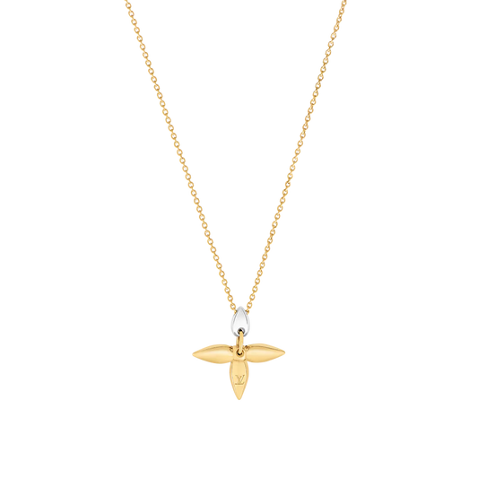 [BLAUE TRÄNEN] LOUISETTE ANHÄNGER GOLD HALSKETTE