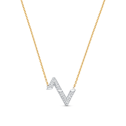 [BLAUE TRÄNEN]VOLT SILBERNE HALSKETTE MIT DIAMANTANHÄNGER