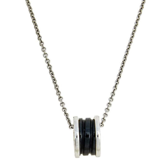 [BLUE TEARS]ZERO 1 BLACK CERAMIC SILVER NECKLACE