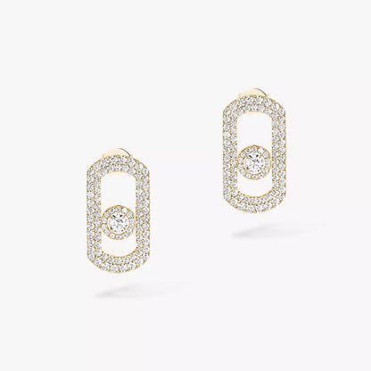[Blue Tears Jewelry]So Move Pave_-Set Diamond Earrings in Silver