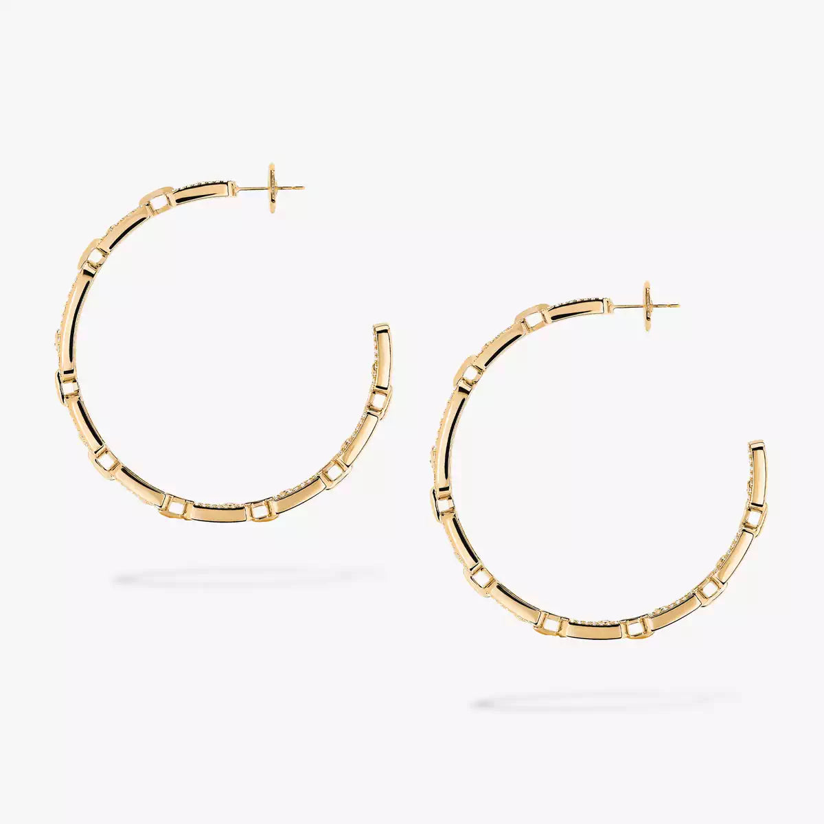 [Blue Tears Jewelry]Move Link Diamond Hoop Earrings