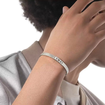 [Blue Tears Jewelry]Move Noa Cisel¨¦ half pav¨¦ bangle