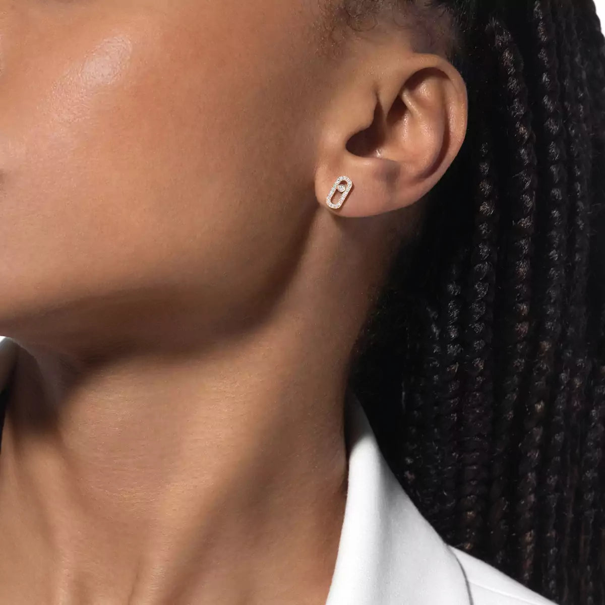 [Blue Tears Jewelry]Move Uno Diamond Earrings