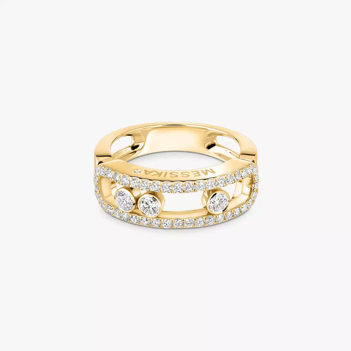 [Blue Tears Jewelry] Move Gold Diamond Pave_ Ring