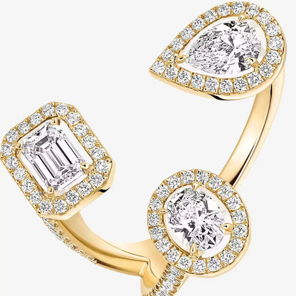 [[Blue Tears Jewelry] Diamond Ring 0,25ct My Twin Trilogy
