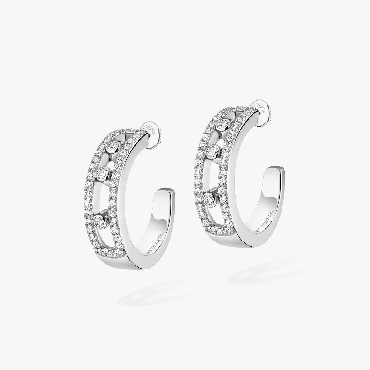 [Blue Tears Jewelry]Diamond Pave_ Hoop Earrings Move