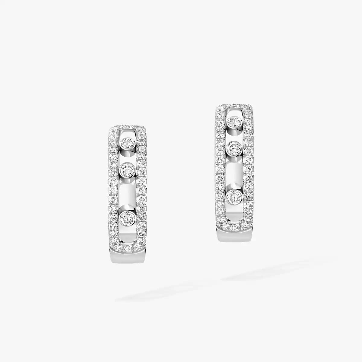 [Blue Tears Jewelry]Diamond Pave_ Hoop Earrings Move