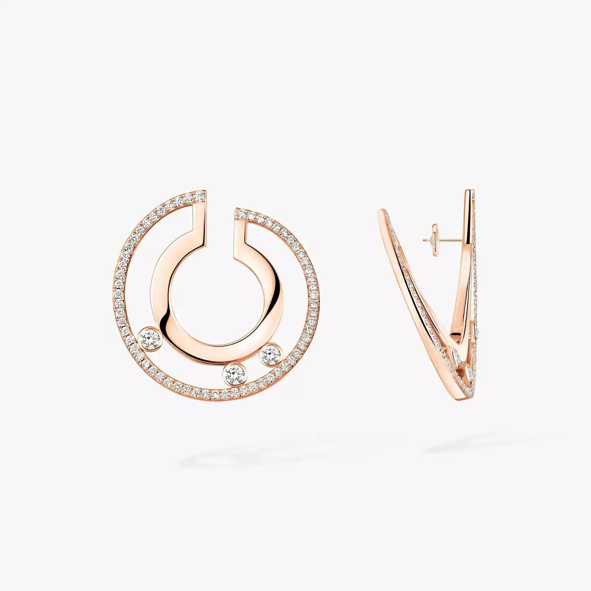 [Blue Tears Jewelry] Move Romane Small Diamond Hoop Earrings