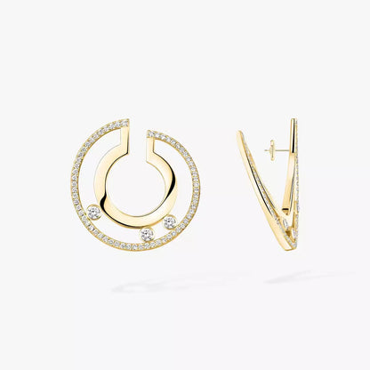 [Blue Tears Jewelry]Move Romane Small Diamond Hoop Earrings
