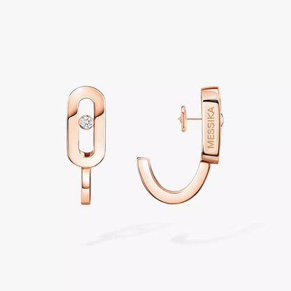 [Blue Tears Jewelry]Diamond Mini Hoop Earrings Move Classique