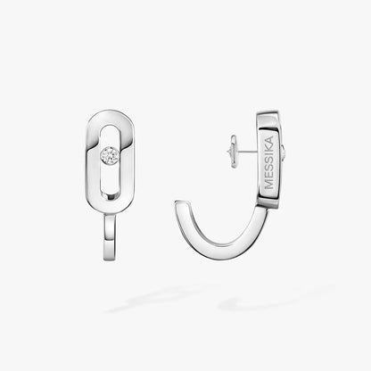 [Blue Tears Jewelry]Diamond Mini Hoop Earrings Move Classique