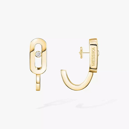 [Blue Tears Jewelry]Diamond Mini Hoop Earrings Move Classique