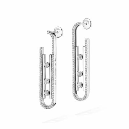 [Blue Tears Jewelry]Diamond Pendant Earrings Move 10Th