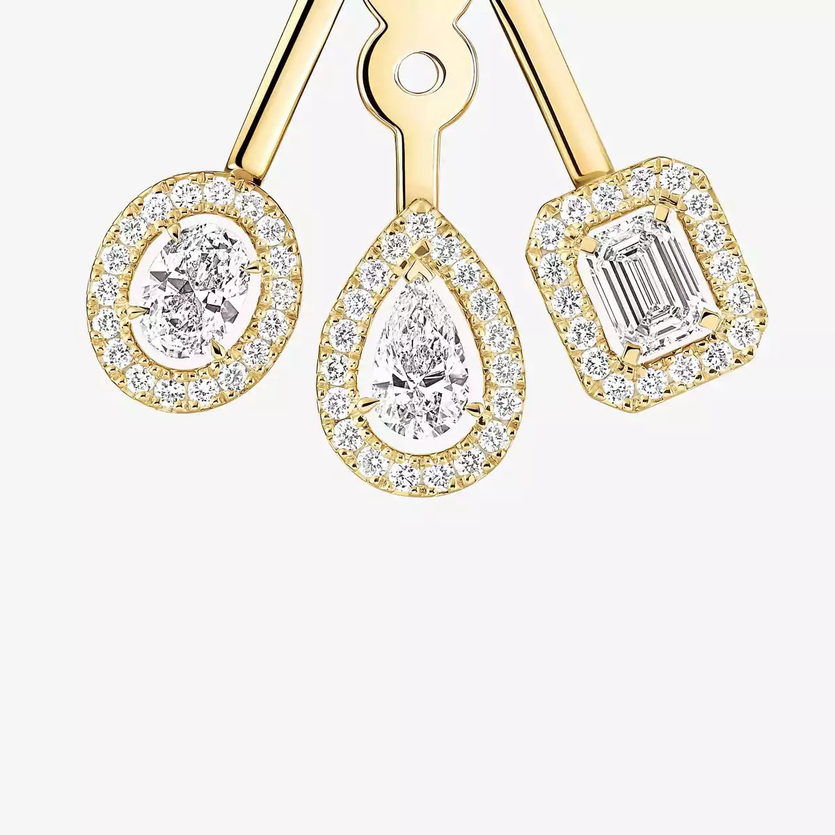 [Blue Tears Jewelry] My Twin Trio  Diamond Earrings