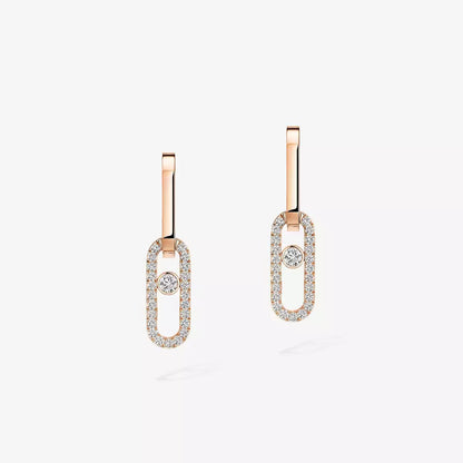 [Blue Tears Jewelry]Move Link Diamond Earrings