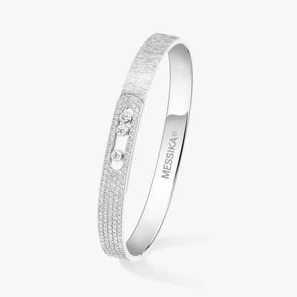 [Blue Tears Jewelry]Move Noa Cisel¨¦ half pav¨¦ bangle