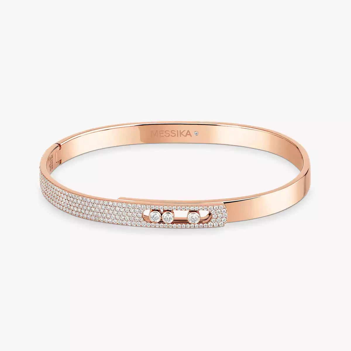 [Blue Tears Jewelry]Move Noa Rose Gold Pavé Diamond Bangle Bracelet