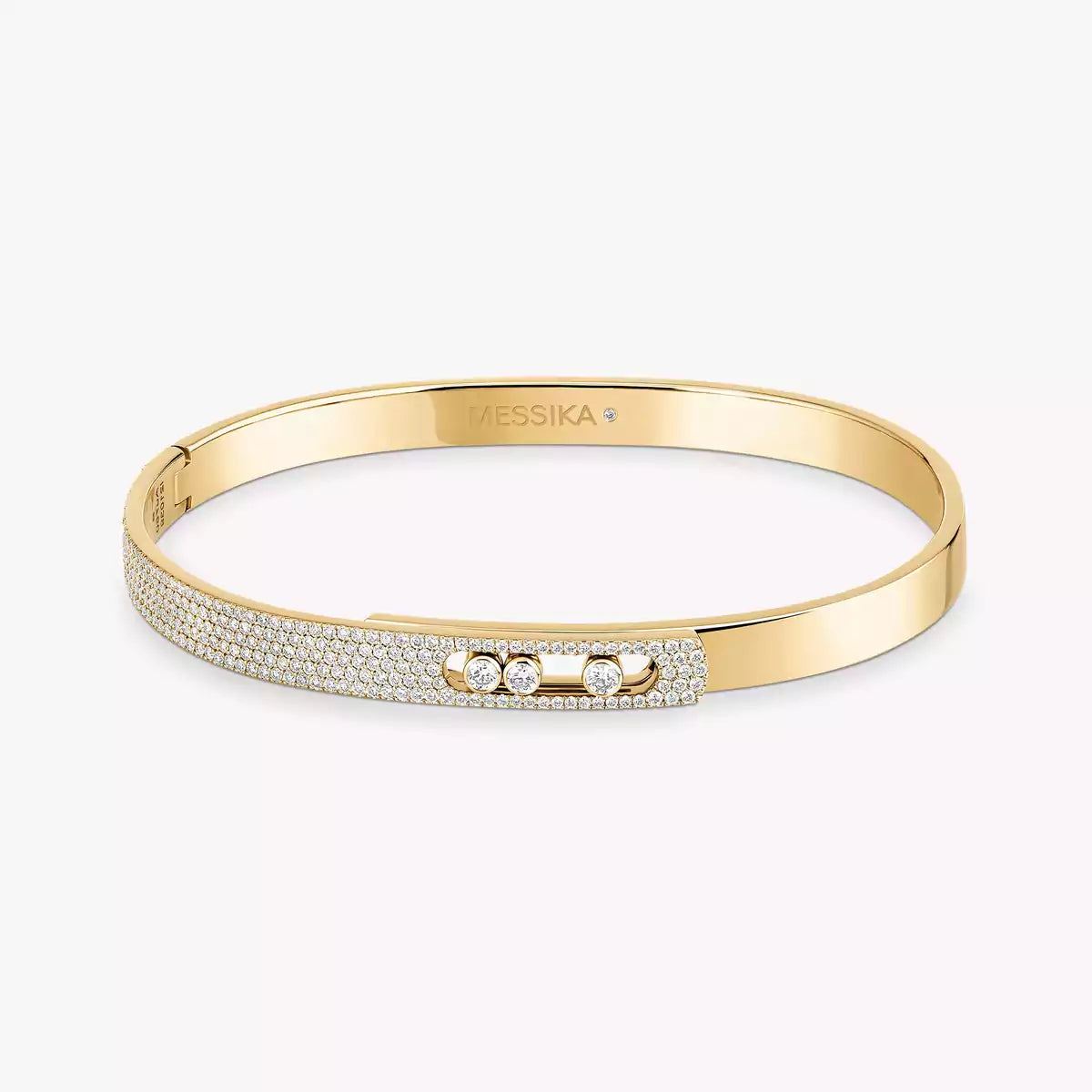 [Blue Tears Jewelry]Move Noa Rose Gold Pav¨¦ Diamond Bangle Bracelet