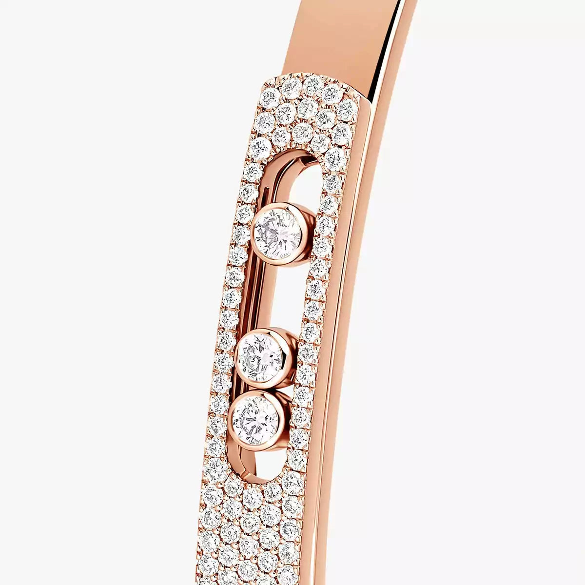 [Blue Tears Jewelry]Move Noa Rose Gold Pavé Diamond Bangle Bracelet