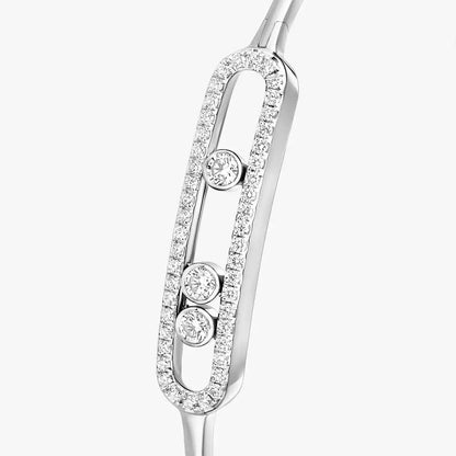 [Blue Tears Jewelry]Move Pav¨¦ Diamond Bangle Bracelet M