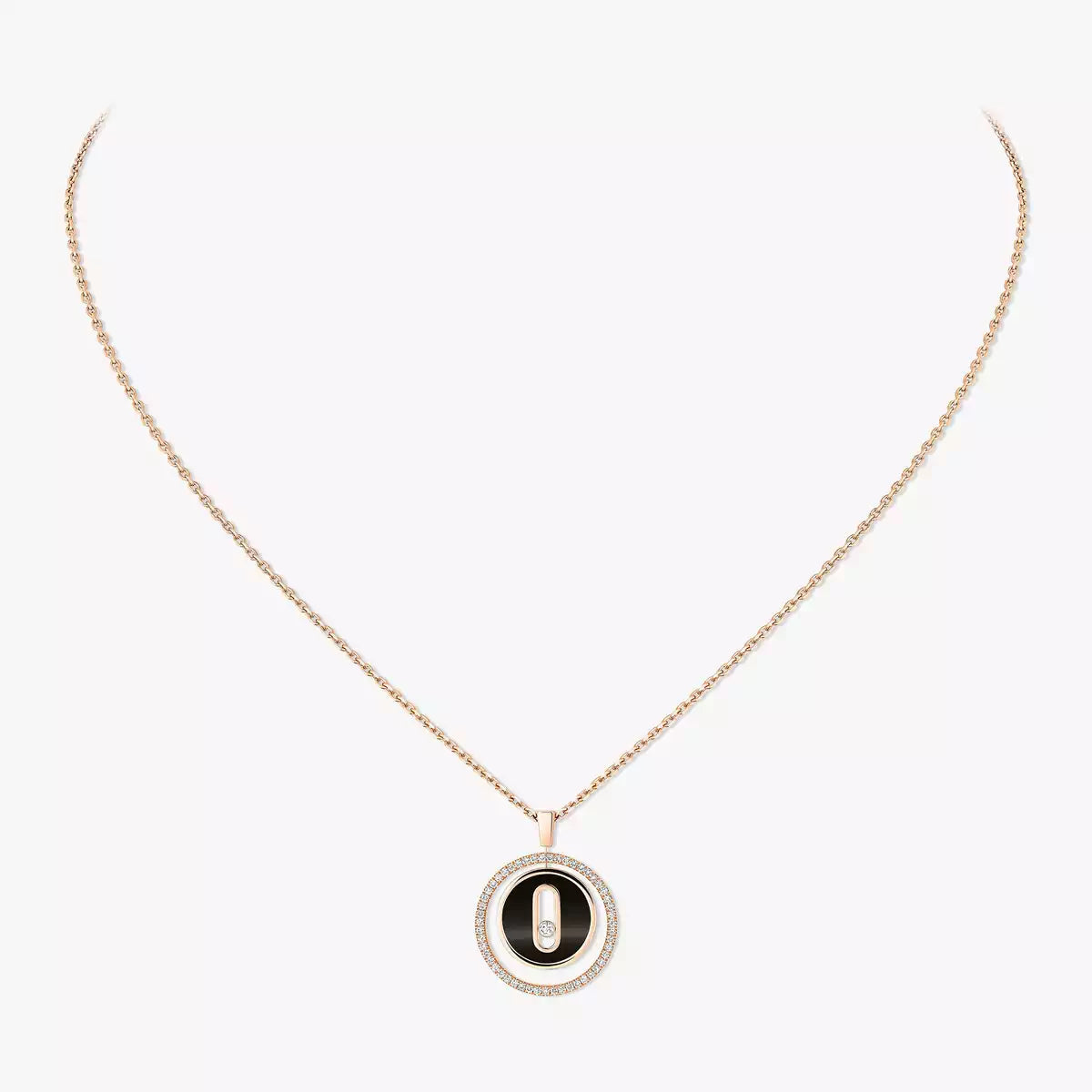 [Blue Tears Jewelry]Lucky Move Diamond Necklace in Rose Gold and White Mother-of-Pearl