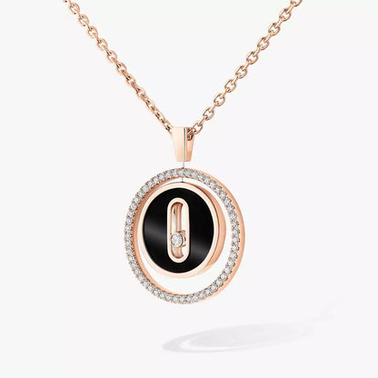 [Blue Tears Jewelry]Lucky Move Diamond Necklace in Rose Gold and White Mother-of-Pearl