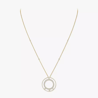 [Blue Tears Jewelry]Move Romane Long Pave_-Set Diamond Necklace