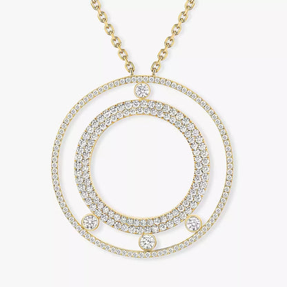 [Blue Tears Jewelry]Move Romane Long Pave_-Set Diamond Necklace