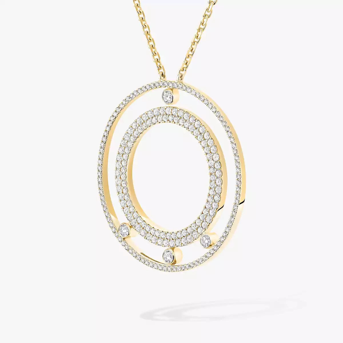 [Blue Tears Jewelry]Move Romane Long Pave_-Set Diamond Necklace