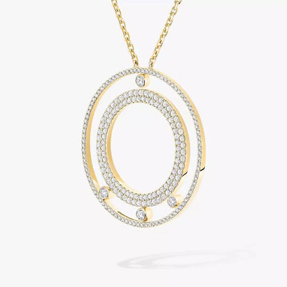 [Blue Tears Jewelry]Move Romane Long Pave_-Set Diamond Necklace