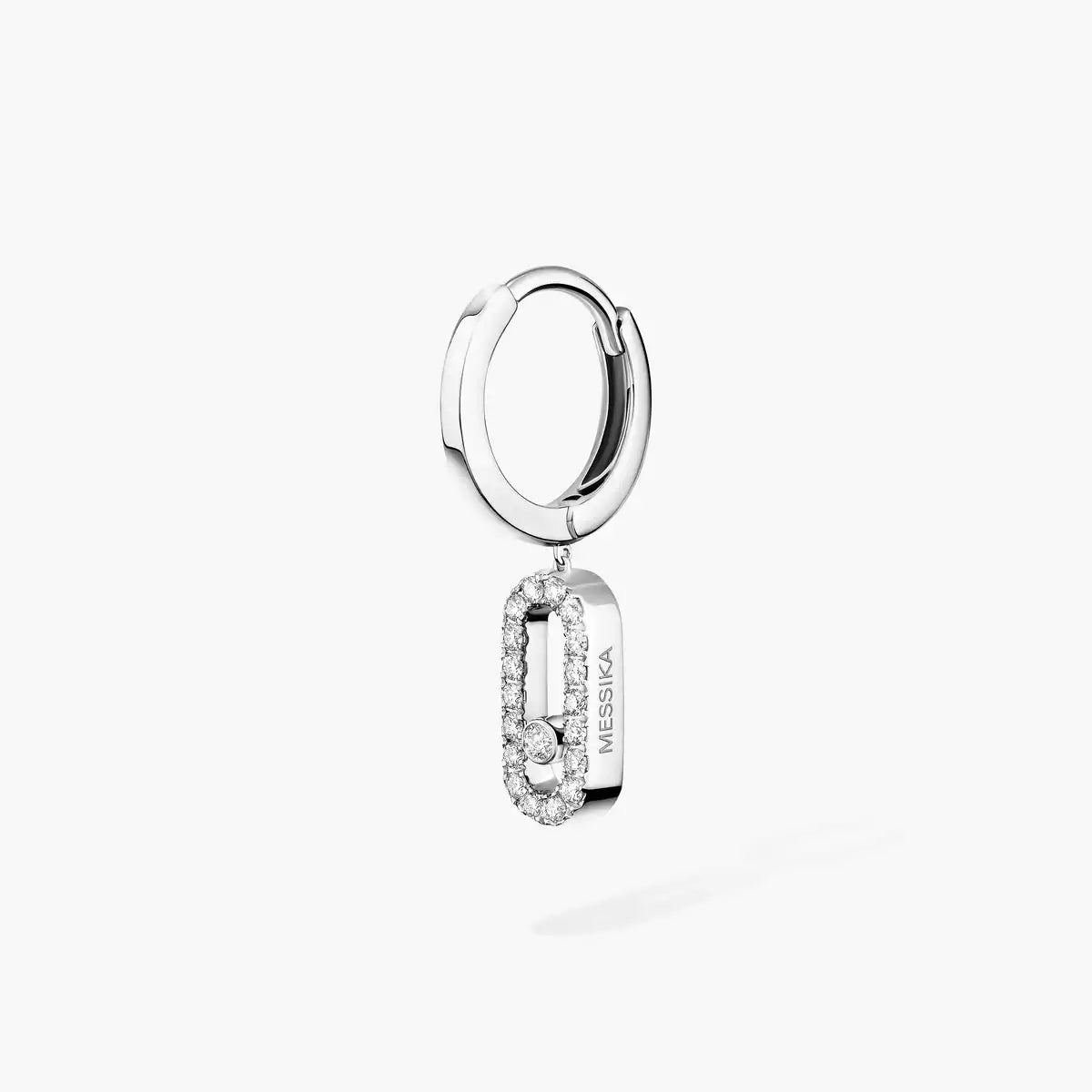 [Blue Tears Jewelry]Move Uno Single Diamond Hoop Earring